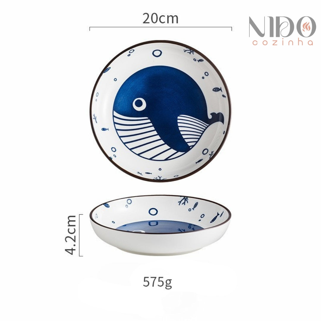 Conjunto de Pratos Horizonte Marinho