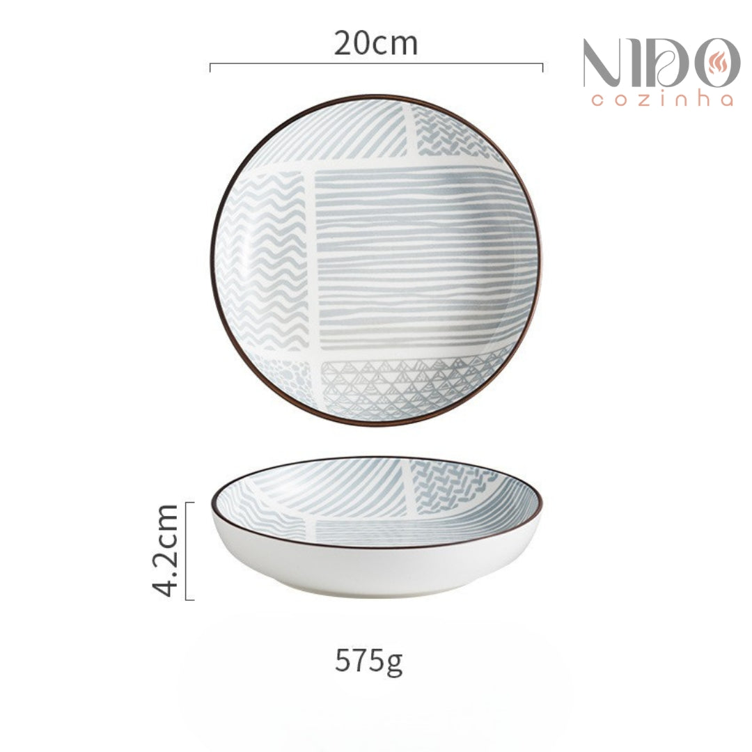 Conjunto de Pratos Horizonte Marinho