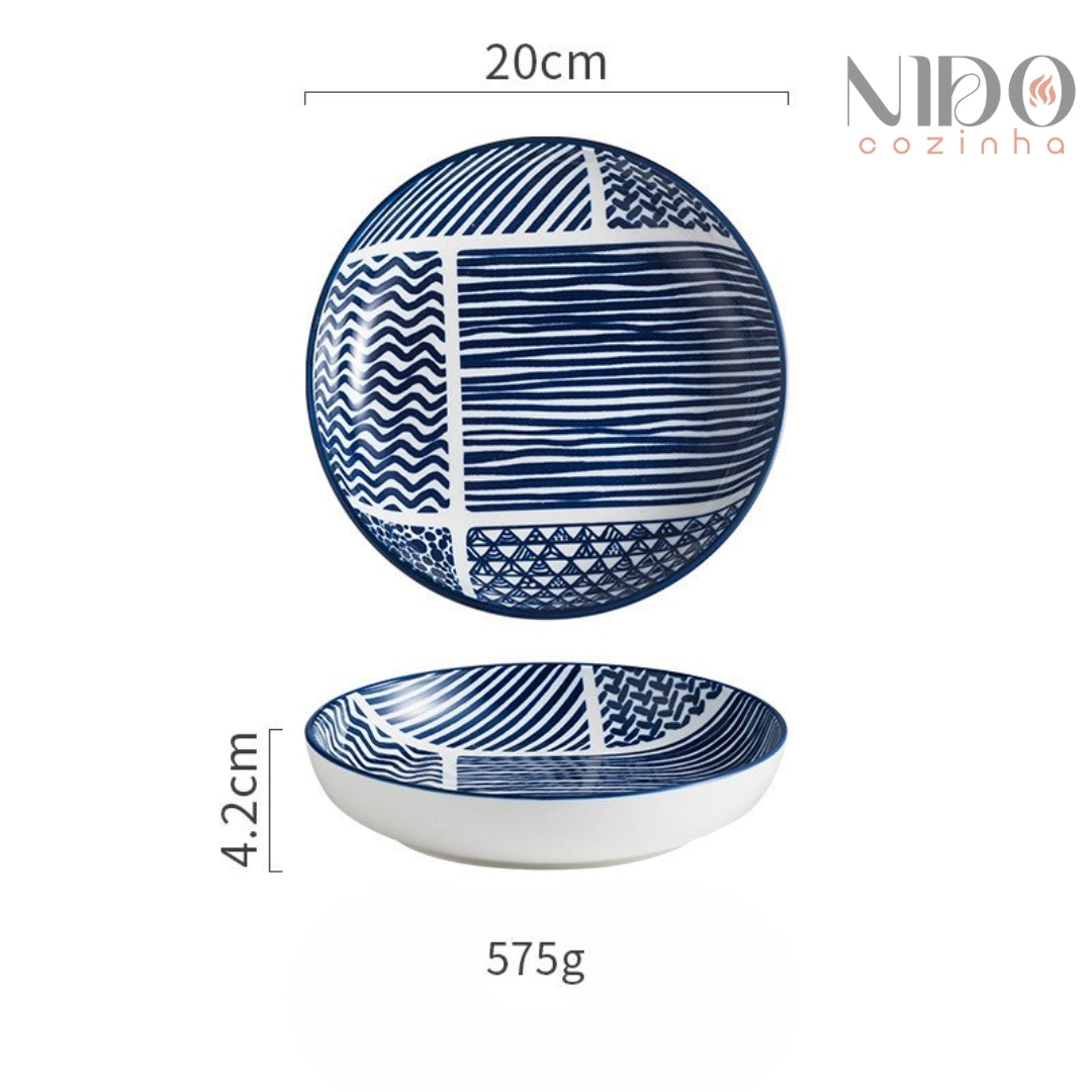 Conjunto de Pratos Horizonte Marinho