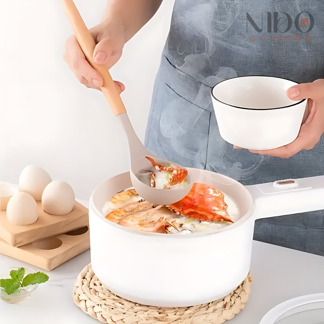 Conjunto de Utensílios de Cozinha Com Alça de Madeira