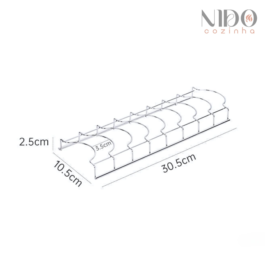 Suporte para Pratos em Aço Inoxidável