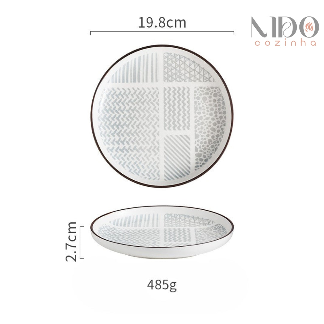 Conjunto de Pratos Horizonte Marinho