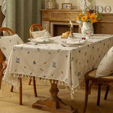 Toalha de Mesa Flor do Campo com Bordado Natural