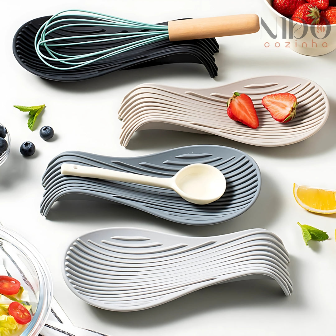 Descanso de Utensílios Ondas de Silicone