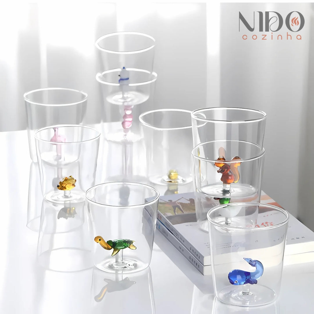 Conjunto de Copos Animais Nido