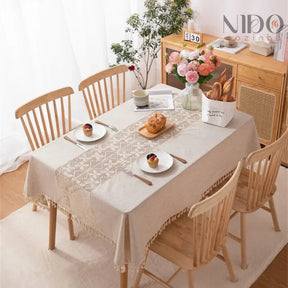 Toalha de Mesa Linho & Renda Nido