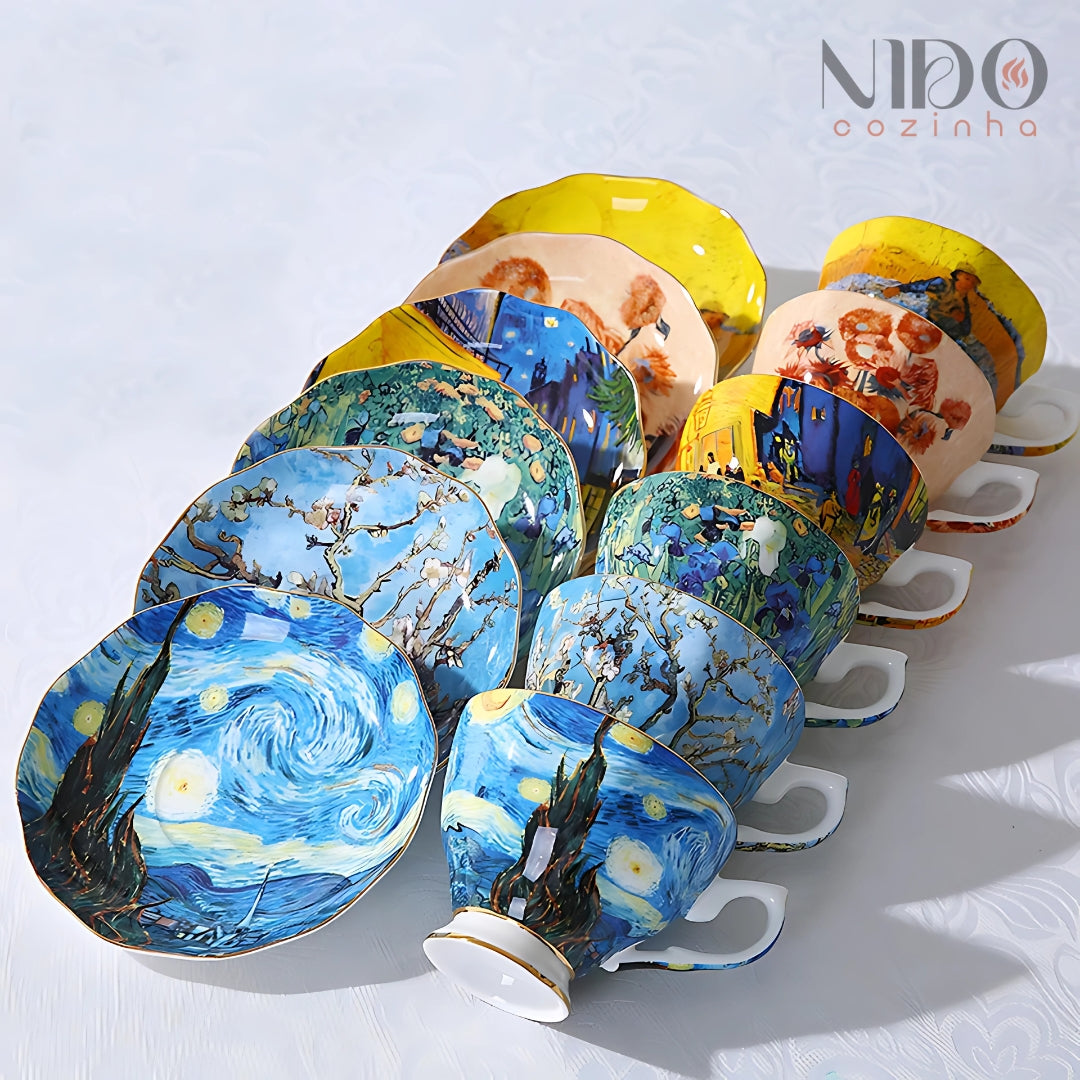 Conjunto de Xícaras Van Gogh