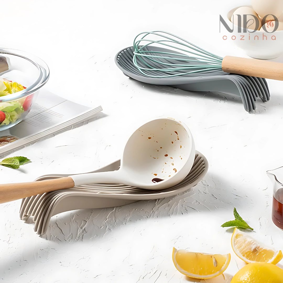 Descanso de Utensílios Ondas de Silicone