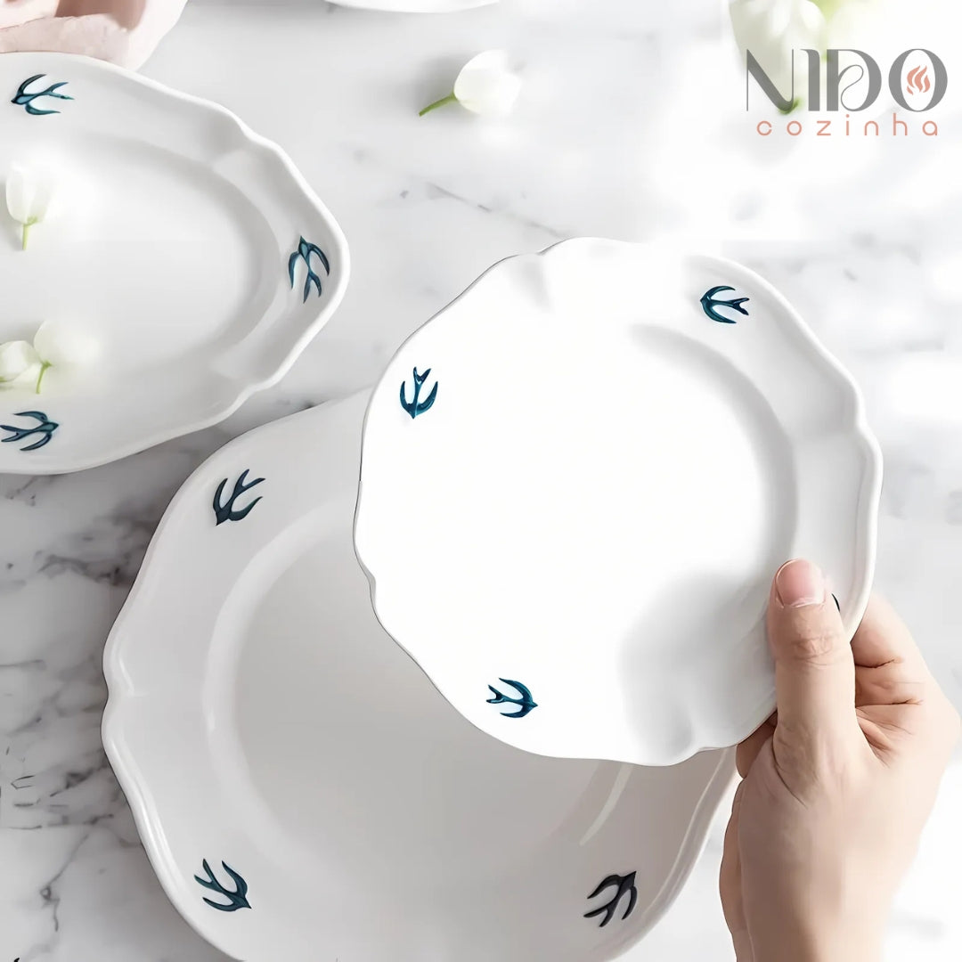 Aparelho de Jantar Elegance Andorinha Nido