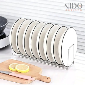Suporte para Pratos em Aço Inoxidável