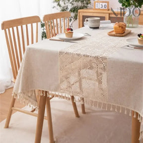 Toalha de Mesa Linho & Renda Nido