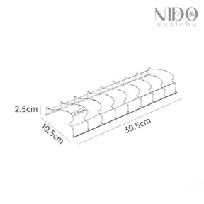 Suporte para Pratos em Aço Inoxidável
